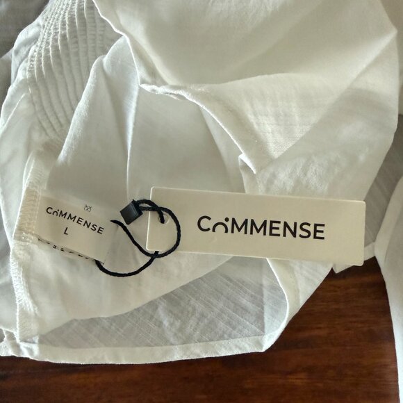 COMMENSE Wrap Tie Peplum Top Size L - Picture 3 of 3